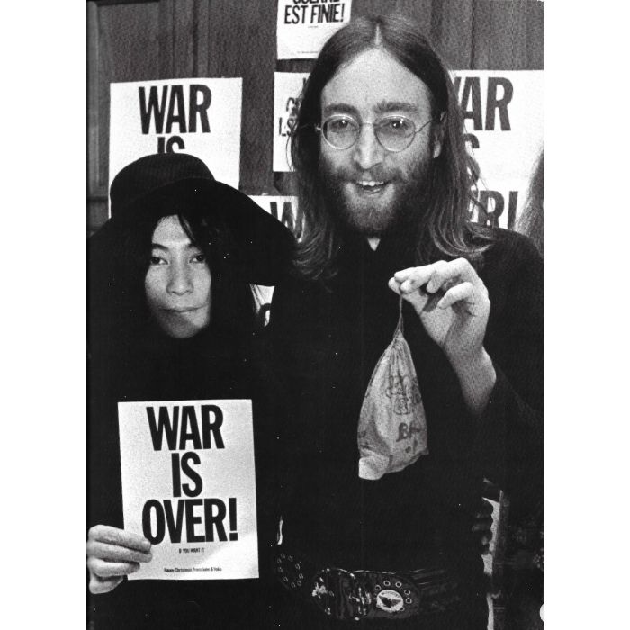 John Lennon and Yoko Ono: PM's 'War is Over' Christmas card on show