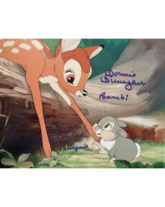 DISNEY Bambi Duo signed 8x10 Donnie Dunagan, Peter Behn #2