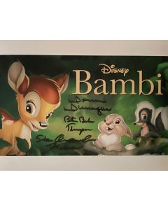 DISNEY Bambi Trio signed 8x10 Donnie Dunagan, Stan Alexander, Peter Behn 