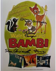 DISNEY Bambi Trio signed 8x10 Donnie Dunagan, Stan Alexander, Peter Behn #6