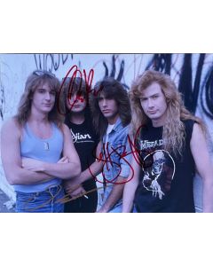 MAGADETH TRIO Chuck Behler, Jeff Young, David Ellefson Original 8x10 Signed #7