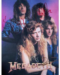 MAGADETH TRIO Chuck Behler, Jeff Young, David Ellefson Original 8x10 Signed #8